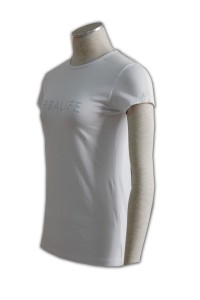 T235 印tee專門店自定班衫香港製造tee-shir  燙石      白色  亮片t恤